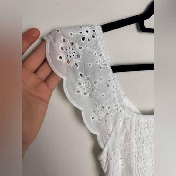 White Top Cotton Summer Beach Tropical Party NWT - Picture 7 of 8